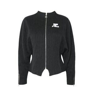 Courrèges Logo Patch Sculptural Batwing Jacket